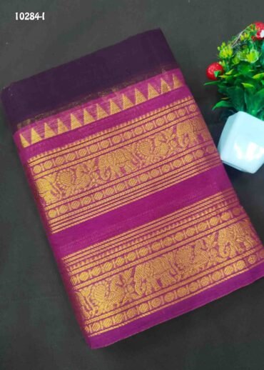 Teajaswini -10284-I  Purple Color Traditional Chettinad Cotton Saree CM1493680 (RR6B)