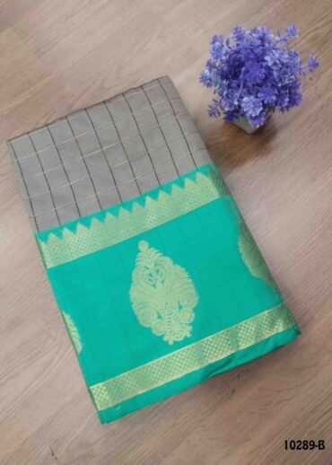 Rudhra -10289-B  Grey Color Traditional Chanderi Saree CM1487651 (RR6B)