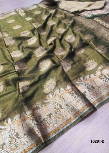 Niranjana -10291-D  JuniperGreen Color Traditional Chanderi Silk Saree CM1491235 (RR4E)