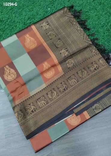 Pooja -10294-G Brown Color Traditional Banaras  Saree CM1493533 (RR6D)