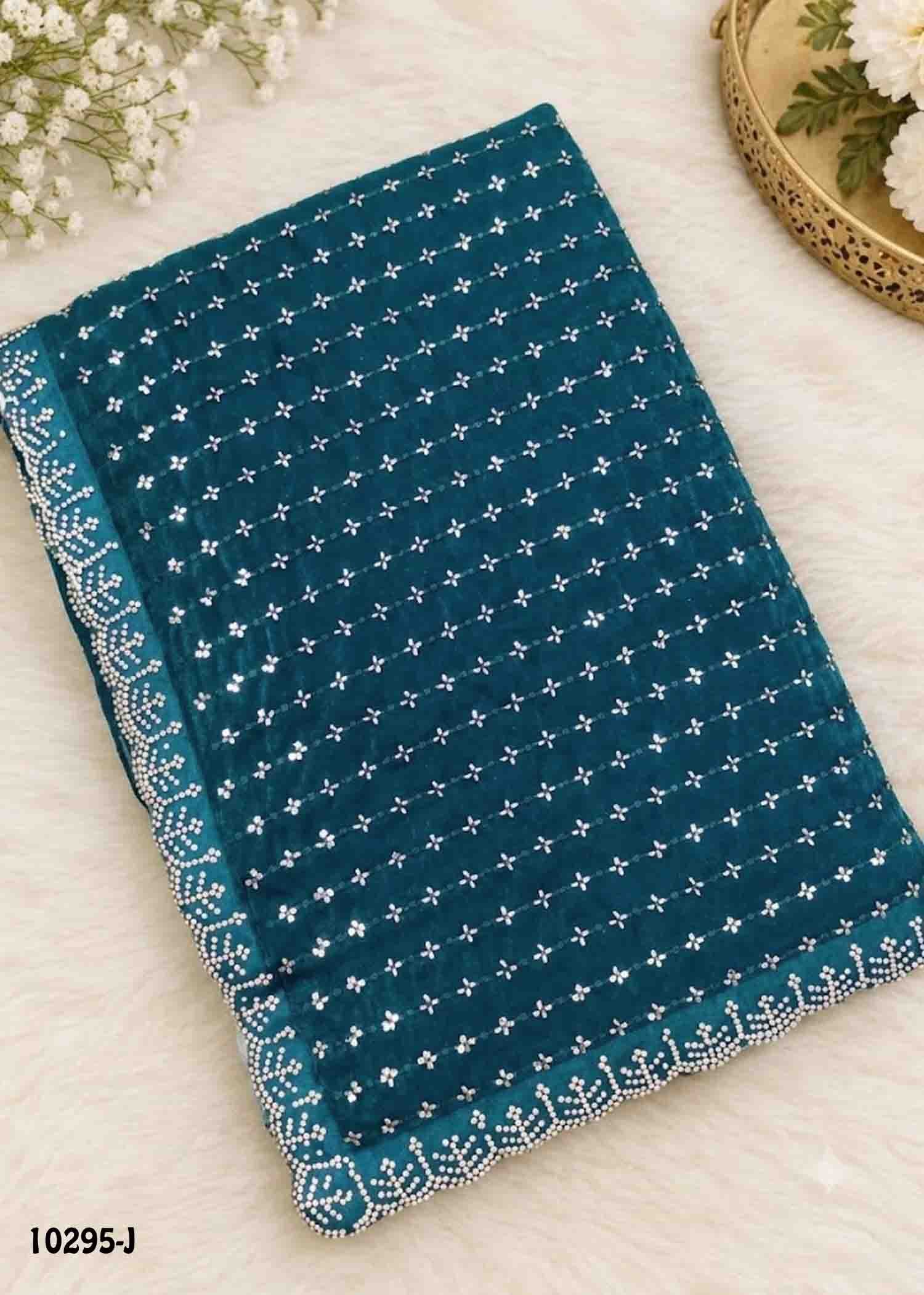 Haasini -10295-J PeacockBlue Excellent Space Silk Saree CM1492519
