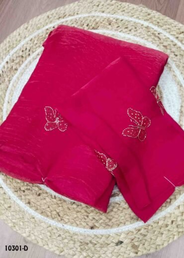 Thenmozhi -10301-D  BrightRed Color Space Silk Saree CM1496704 [RR6D]