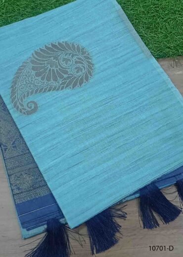 Trisha -10701-D  Skyblue  Color Trendy Fancy Cotton Saree CM1474808 (LR4D)