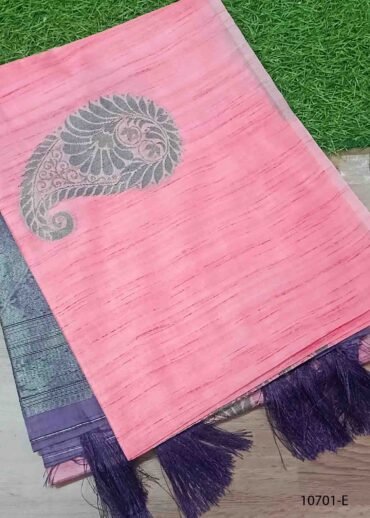 Trisha -10701-E  Peach  Color Trendy Fancy Cotton Saree CM1474808 (LR4D)