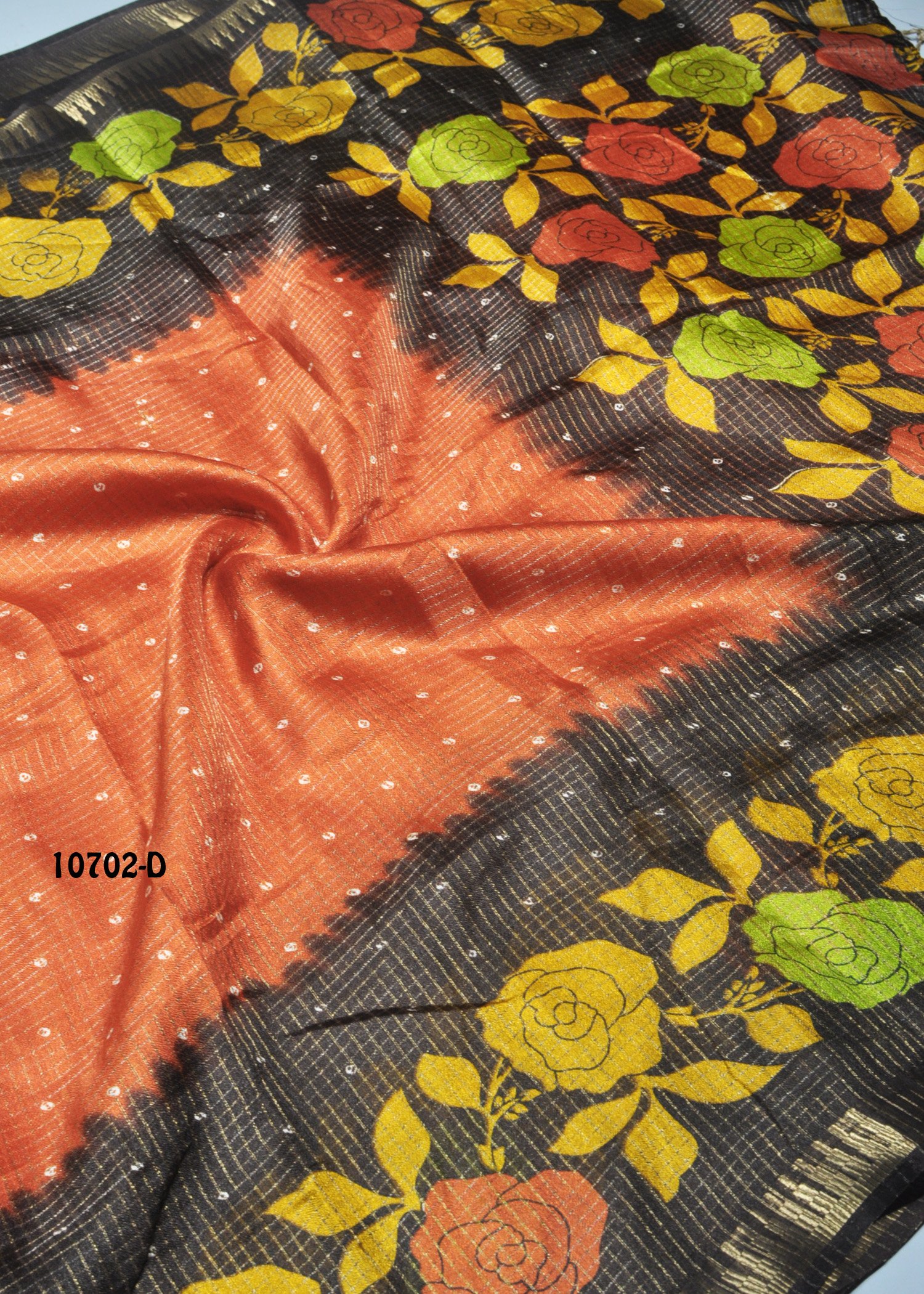 Swathi -10702-D Orange Color Excellent Fancy Cotton Saree CM1472096 (RR3C)