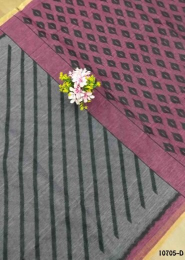 Anandhi -10705-D Charcoalgrey Color Excellent Linen Cotton Saree CM1479707 (RR3C)