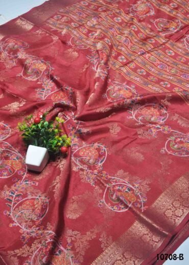 Susmitha -10708-B Darkred Color Excellent Raw Silk Saree CM1485180 (RR3C)
