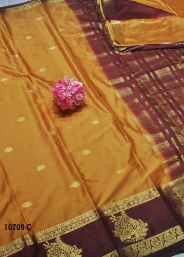 Nethra -10709 -C Mustard Color Excellent Mysore Silk Saree CM1485650 (RR3C)
