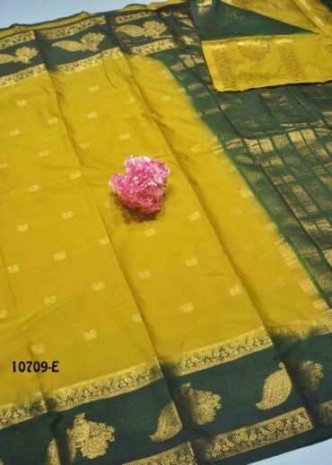 Nethra -10709 -E Mehandigreen Color Excellent Mysore Silk Saree CM1485650 (RR3C)