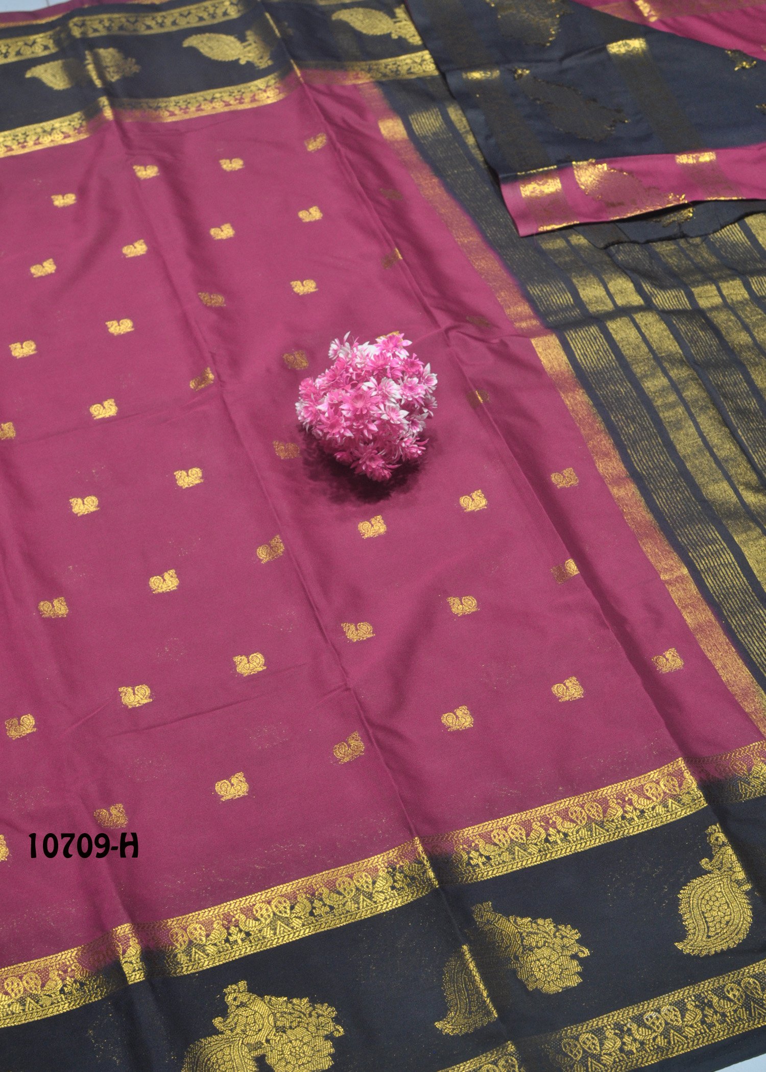 Nethra -10709 -H Magenta pink Color Excellent Mysore Silk Saree CM1485650 (RR3C)
