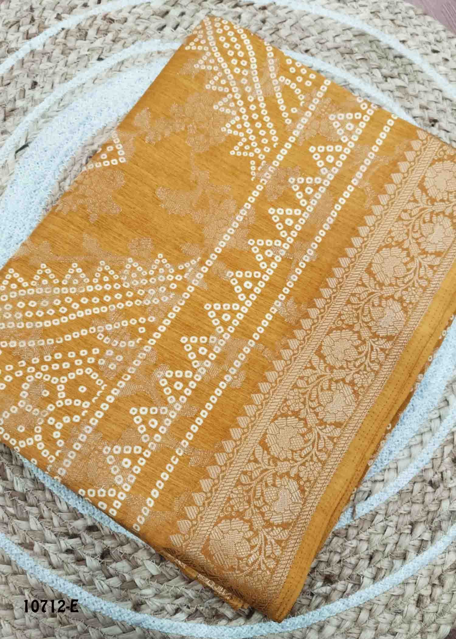 farihna -10712-E Mustard Color Excellent Fancy Cotton Saree CM1485180 (RR4C)