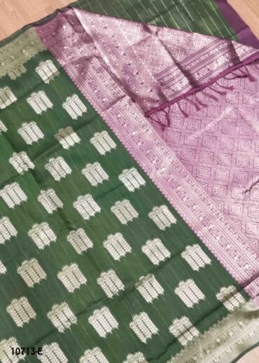 keerthika -10713-E Basilgreen Color Excellent Banras Saree CM1476560 (RR4C)