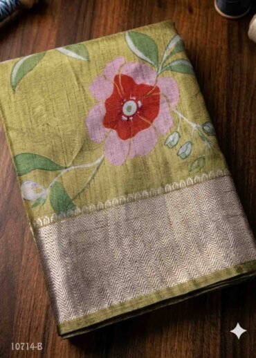 Asmitha -10714-B Mehandigreen Color Excellent Dolasilk Saree CM1475870 (RR4C)