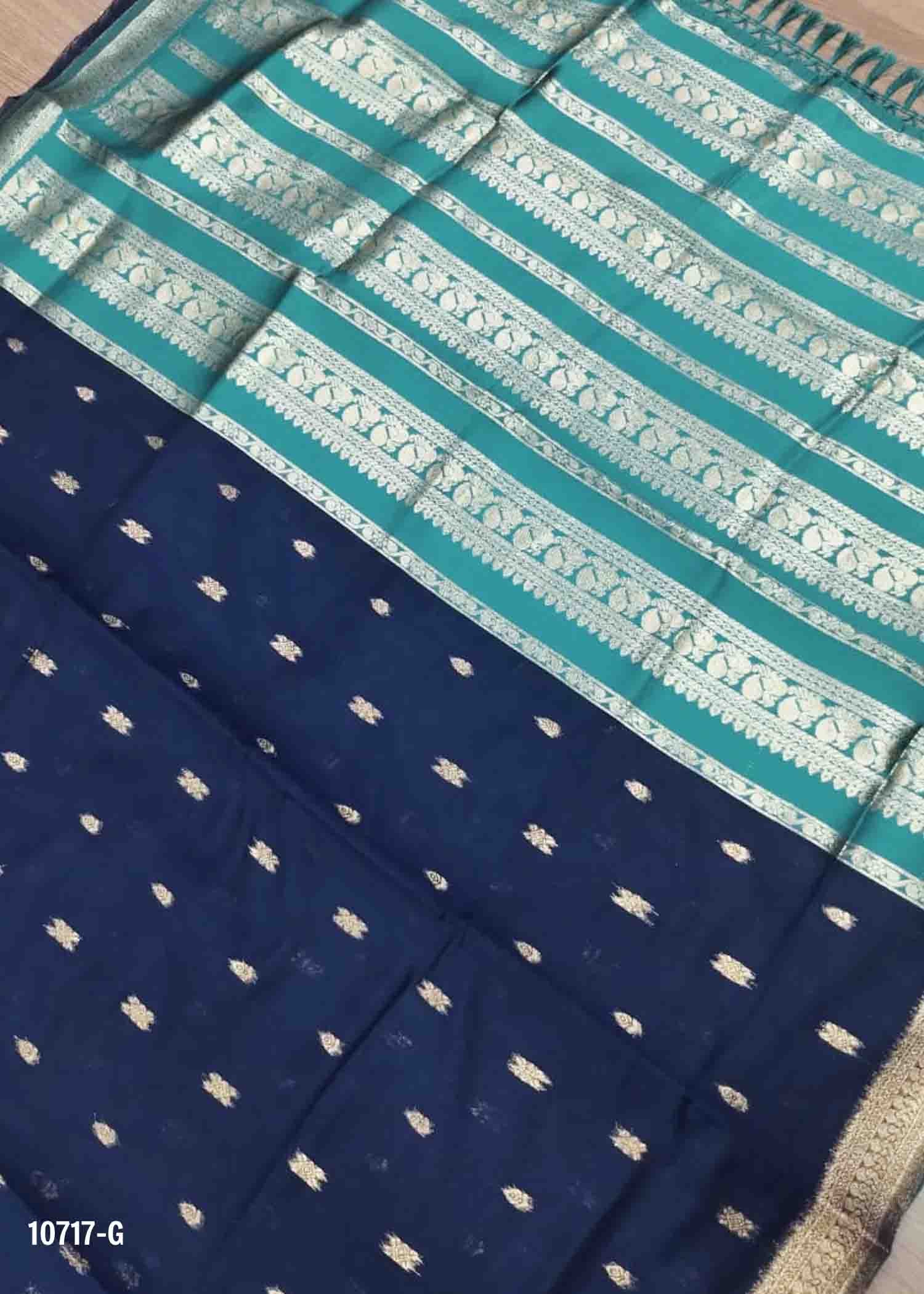 Aliya -10717-G Navyblue Color Excellent Banaras Saree CM1478135 (RR4C)