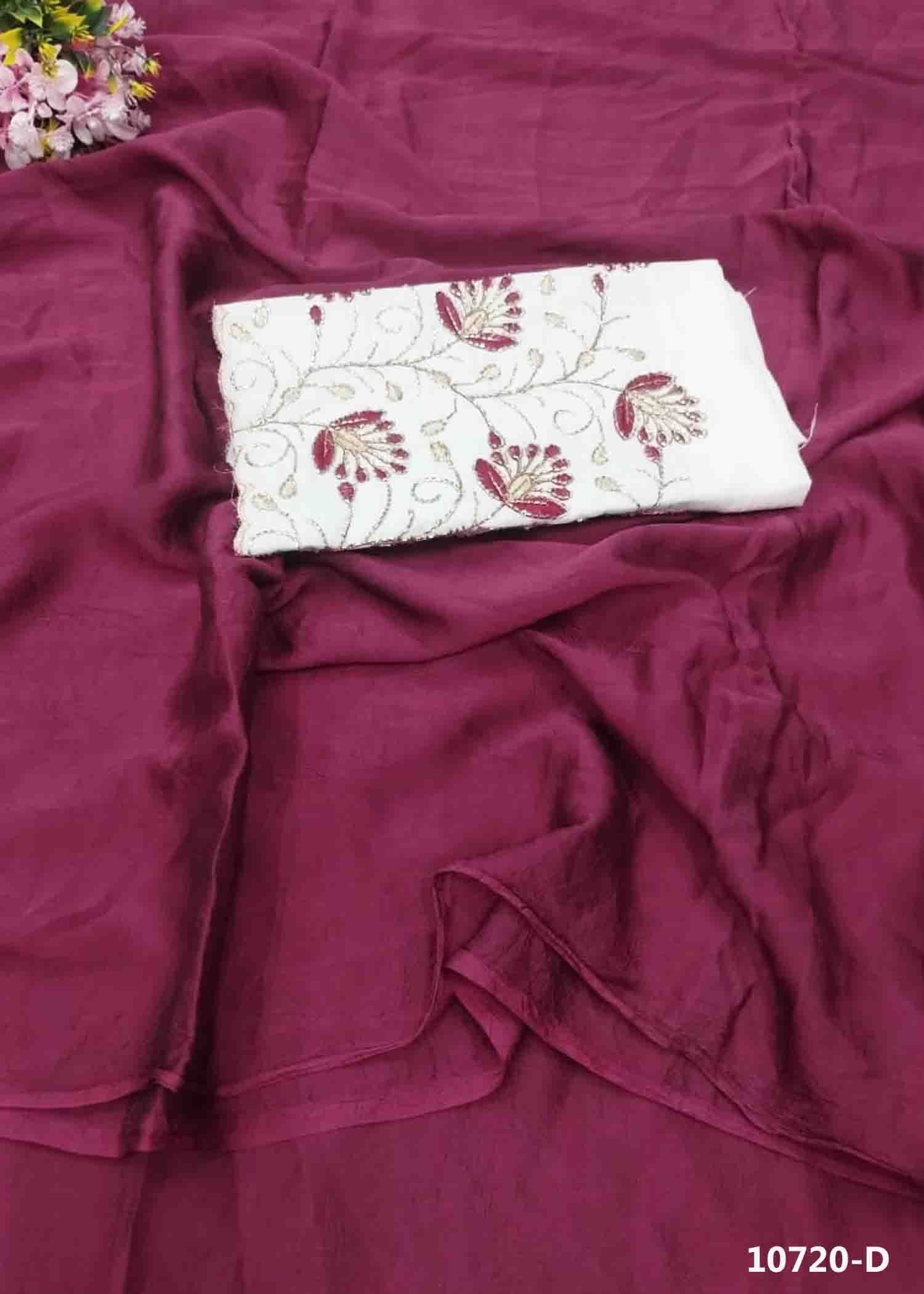Zara -10720-D Magenta Color Excellent Crushed Saree CM1475497 (RR2D)