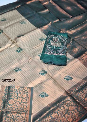 Zoya -10721-F  Green Color Excellent Banaras Saree CM1487160 (RR2D)