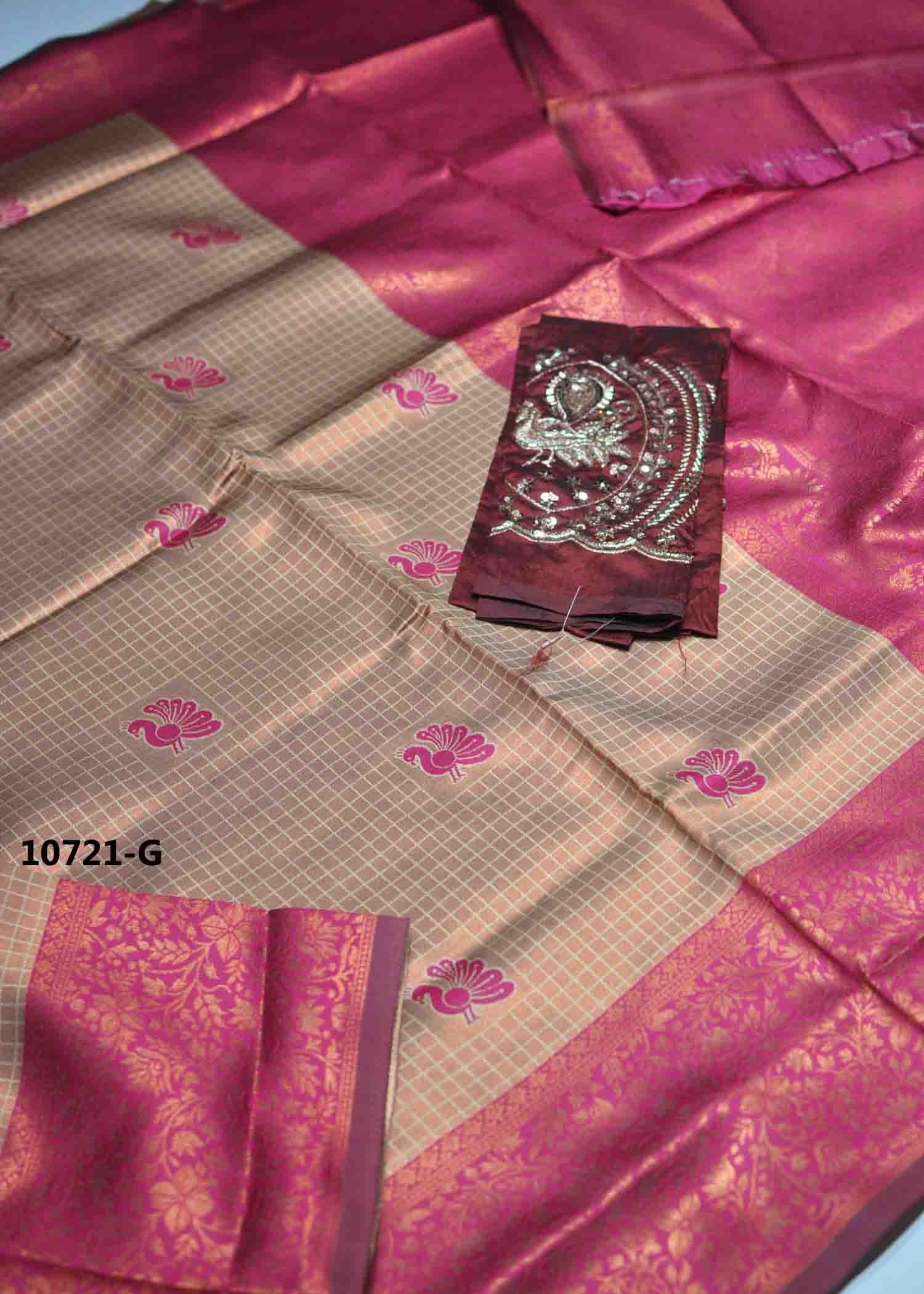 Zoya -10721-G Pink Color Excellent Banaras Saree CM1487160 (RR2D)