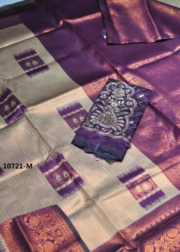 Zoya -10721-M Purple Color Excellent Banaras Saree CM1487160 (RR2D)