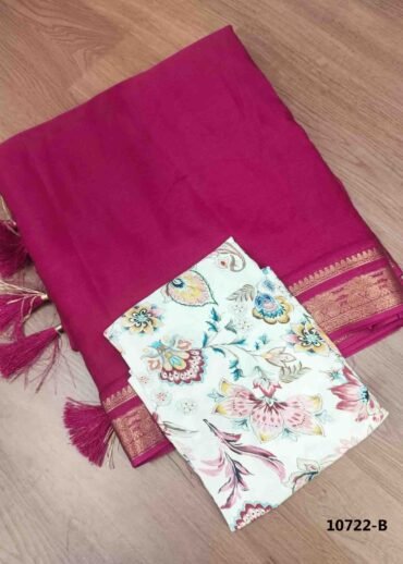 Gayathiri -10722-B Pink Color Excellent MysoreSilk Saree CM1473610 (RR2D)
