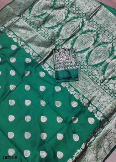 Ramyasri -10724-A Peacockgreen Color Traditional Banaras  Saree CM1491797 (RR6B)