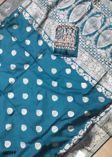 Ramyasri -10724-F Peacockblue Color Traditional Banaras  Saree CM1491797 (RR6B)