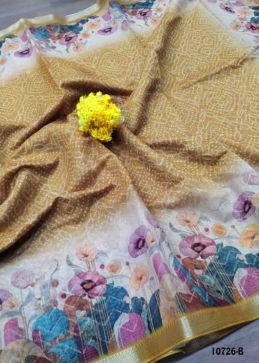 Rithika -10276-B Mustard Color Excellent Chanderi Silk  Saree CM1488264 (RR4B)