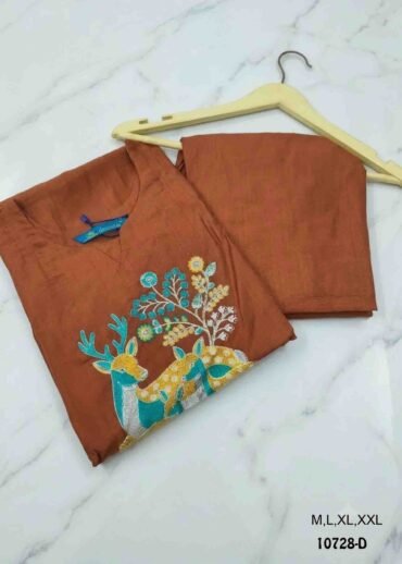 Devika- 10728-D Brown Color Cotton Readymade Salwar CM1494555 (LR6C)