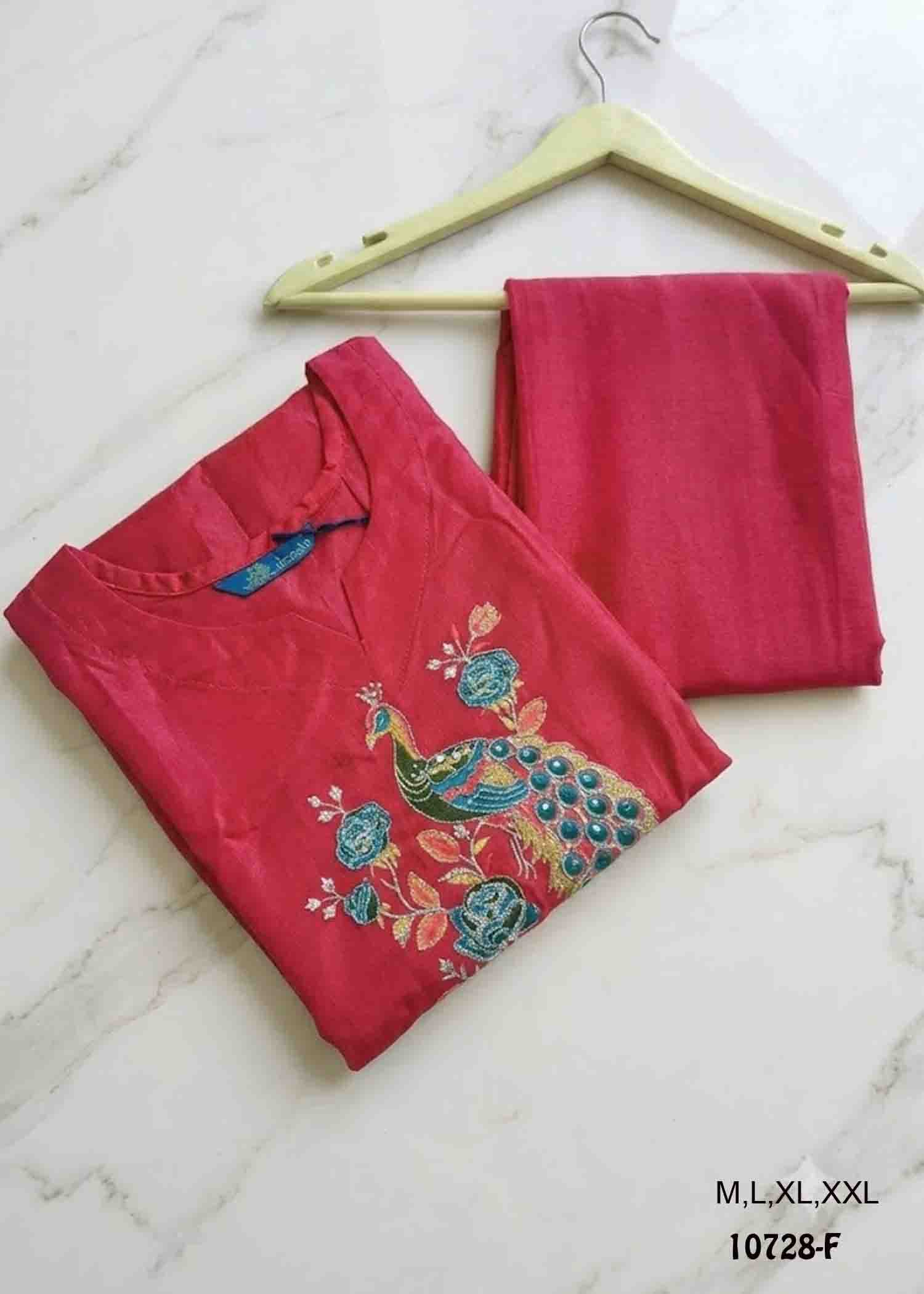 Devika- 10728-F Hotpink Color Cotton Readymade Salwar CM1494555 (LR6C)