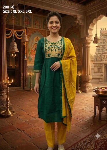 Raashmitha- 2001-G  DarkGreen Color Vertican Readymade Salwar CM1467420 (RR6C)