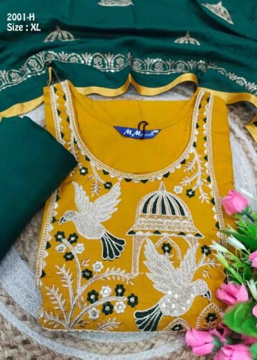 Raashmitha- 2001-H Yellow Color Vertican Readymade Salwar CM1467420 (RR6C)