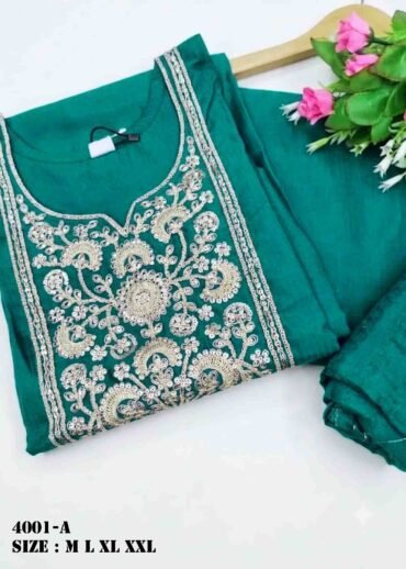 Niranjana- 4001-A  Cyan Color Vertican Readymade Salwar CM1487189 (RR6C)