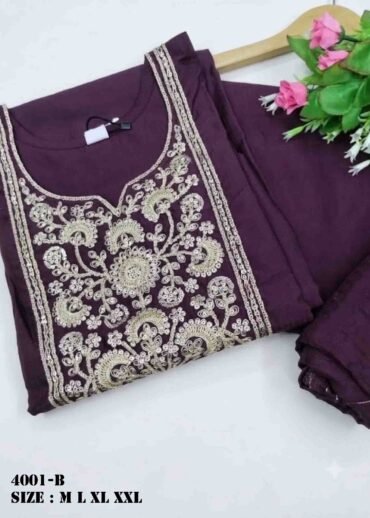 Niranjana- 4001-B  Purple Color Vertican Readymade Salwar CM1487189 (RR6C)
