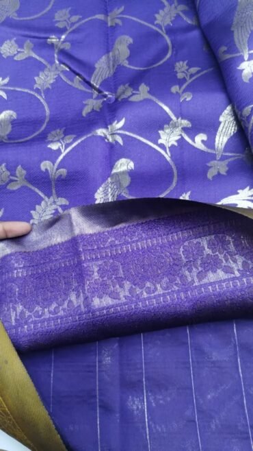 Lichi - 10520-A violet color Fancy Banarasi saree CM1460725