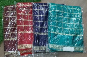 Viscose satin - 10590-A Multi Colors Viscose saree CM1478490
