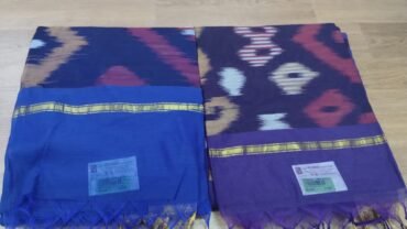 Anushka 2001-K InkBlue and Violet Color Poly Silk Cotton Saree CM1464775