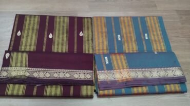 Anushka 2001-F Maroon and Grey Color VG Cottob Saree CM1476497