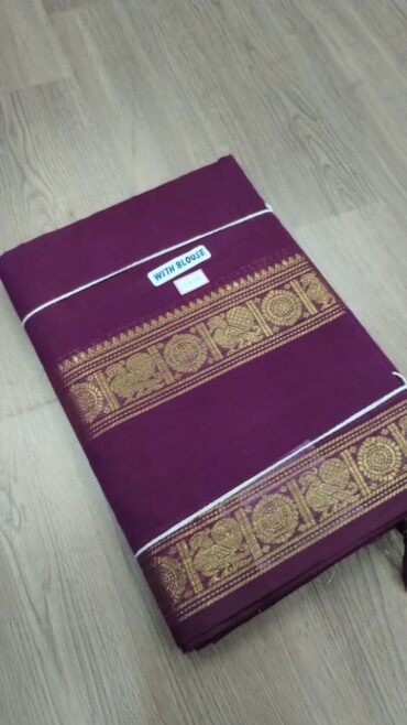 Priyanka 101130-B Purple Color Chettinadu Cotton Saree CM1449044