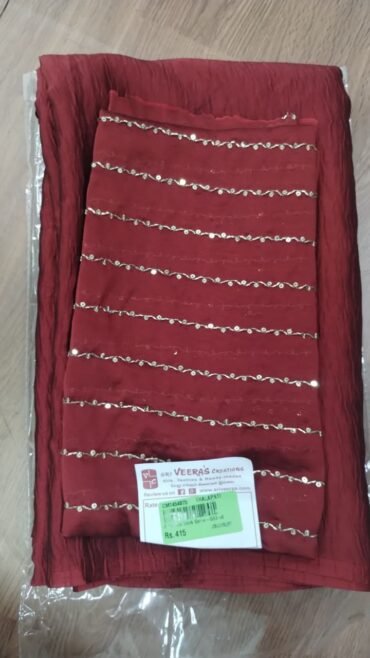 Sumi 10380-A Redish Pink Color Crushed Saree CM1475281