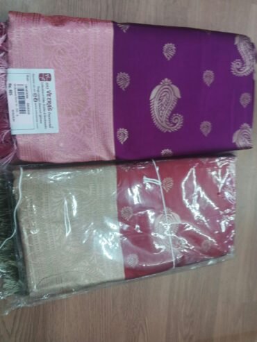 Srima 10840-H Purple And Red Color Banaras Saree CM1474764