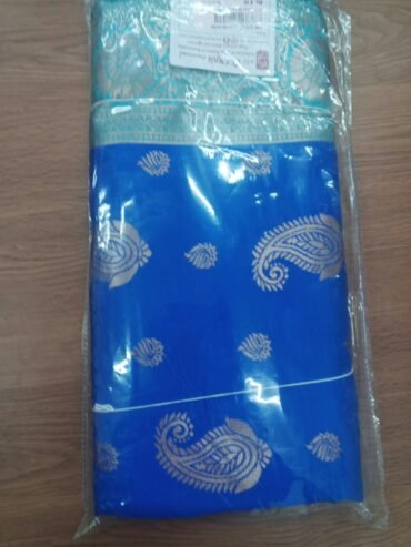 Srima 10840-G Blue Color Banaras Saree CM1474763