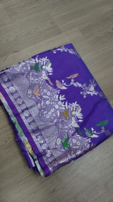 Srima 10840-E Voilet Color Banaras Saree CM1492744