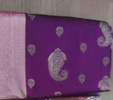 Srima 10405-H Purple Color Banaras Saree CM1474764