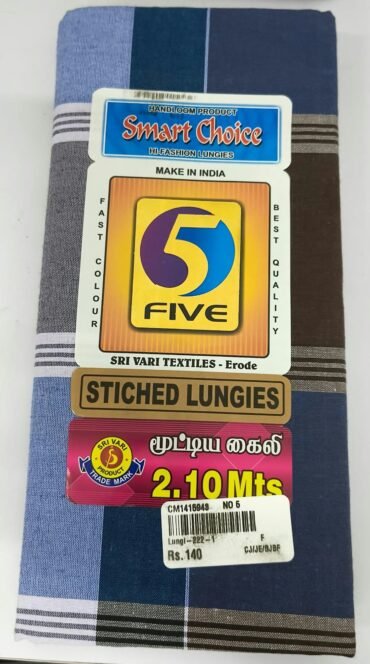 Tamil 10430-C Multi Color Striched Lungi CM1415943