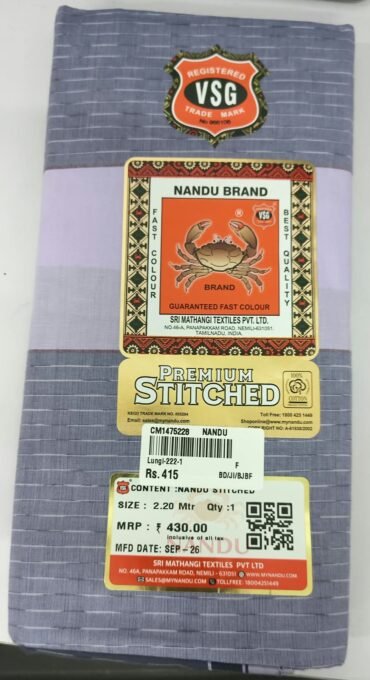 Tamil 10430-E Nandu Premium Stitched Lungi CM1475228