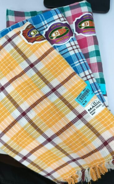 Tamil 10430-A Yellow, Green, Blue Color Towels CM1423287