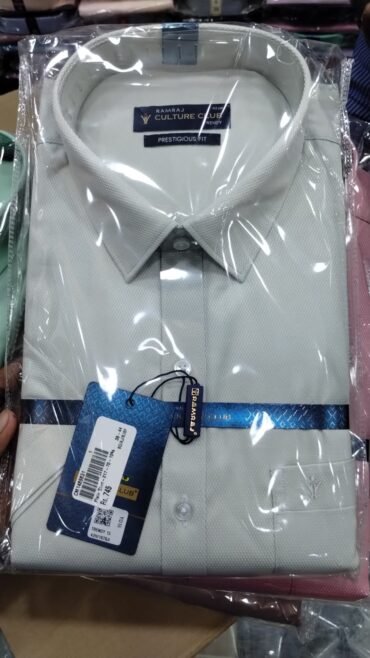 Tamil 10430-G Grey Color Half Sleeve Plain Shirt CM1489831