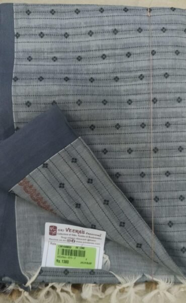 Mhalini 10440-B Grey Color VG Cotton Saree CM1448053